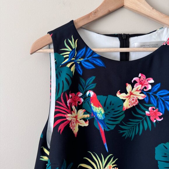 Simons | Contemporaine Sleeveless Tropical Floral Jumpsuit - Size 14 - Picture 3 of 16